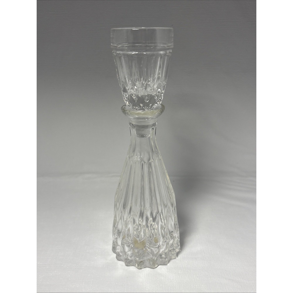 Vintage‎ Bohemian Lead Crystal Decanter with Small Cup Top Stopper